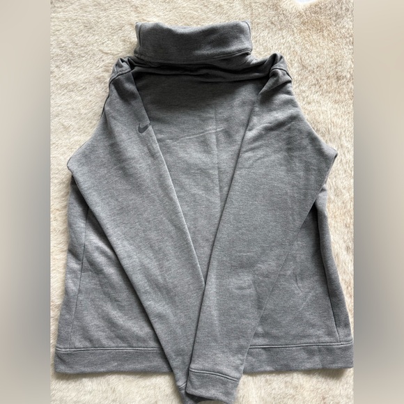 Nike Athletic Gray Dry Training Cowl Neck Sweatshirt - Picture 6 of 7